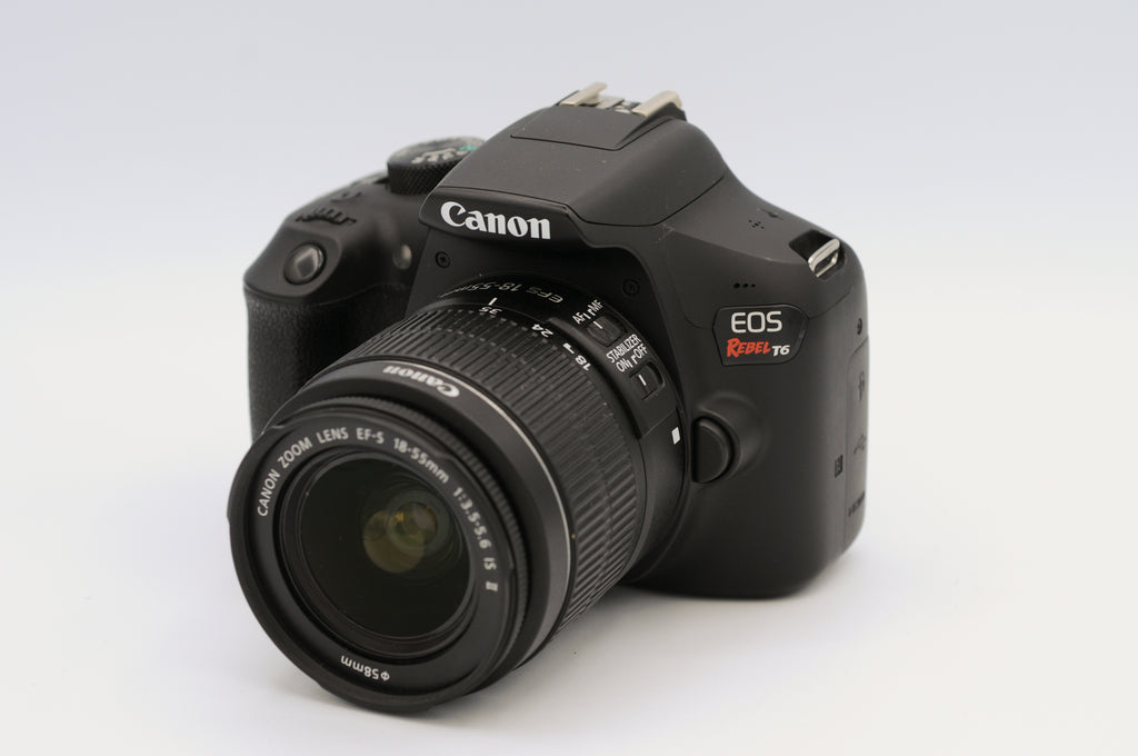 Canon Rebel T6 with EF-S 18-55mm lens